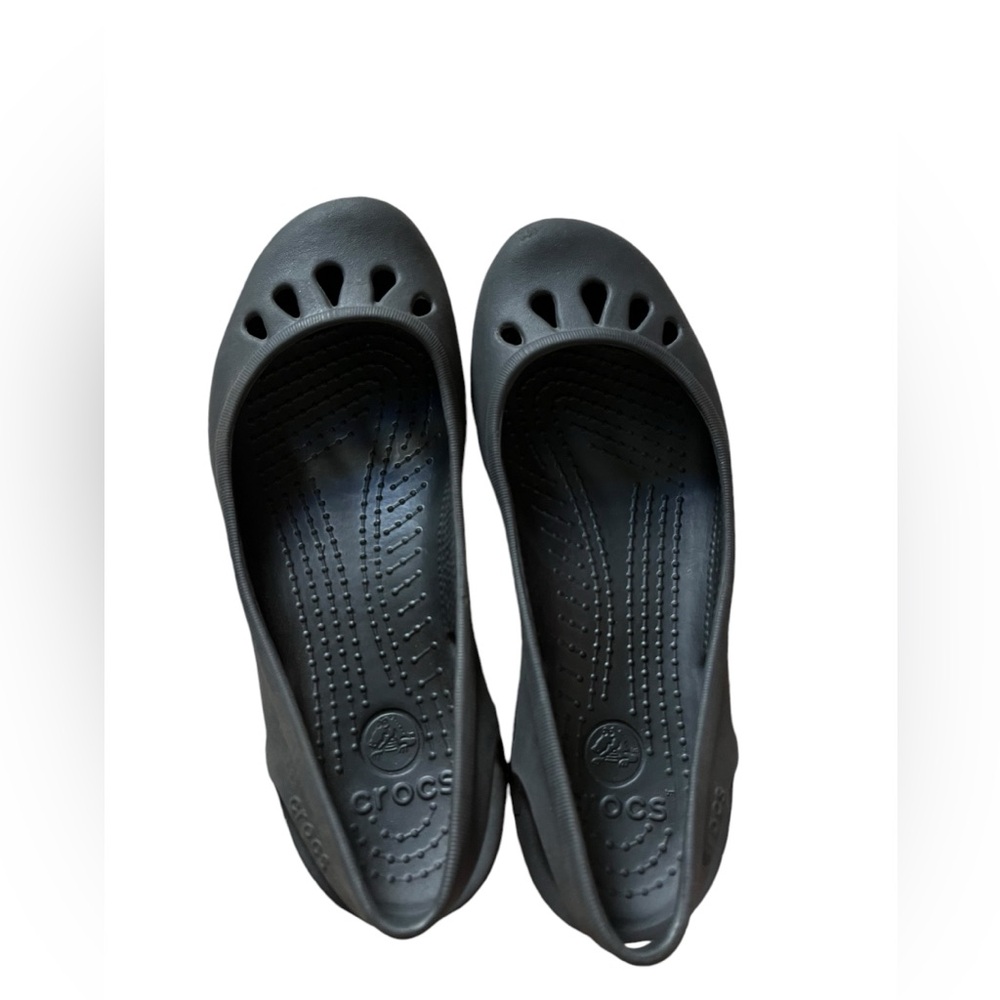 Crocs Kadee Ballet Flats Slip On Shoes Black Women's 6 Mary Jane Black ✅‎